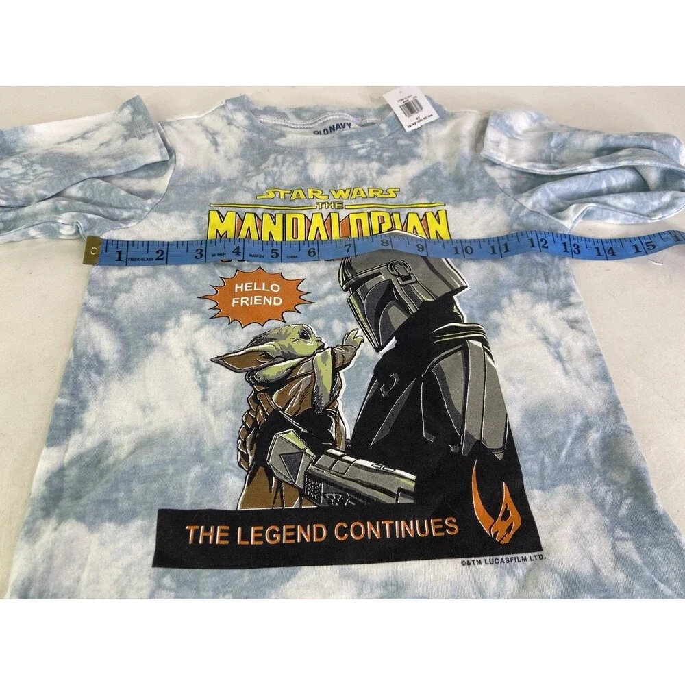 Star Wars The Mandalorian Grogu Yoda Long Sleeve Tee T-Shirt Top Toddler Boys 4T